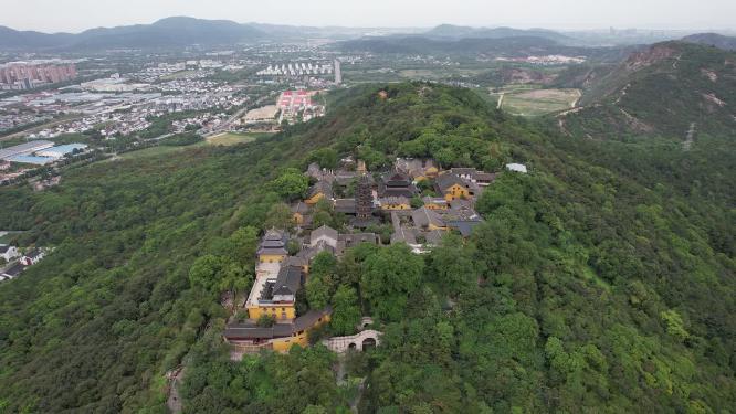 江苏苏州苏州灵岩山风景区航拍