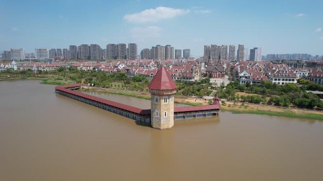 江西南昌卢塞恩小镇网红打卡点航拍