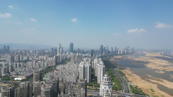 江西南昌红谷滩全景航拍