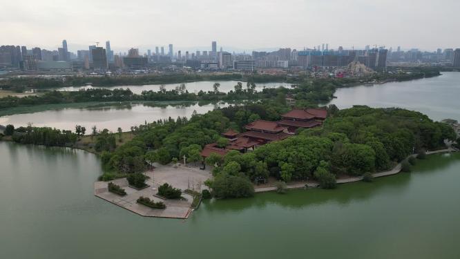江西南昌象湖万寿宫航拍