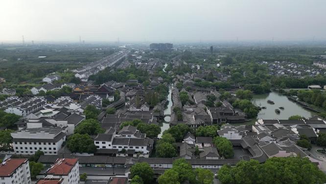 浙江乌镇5A景区航拍