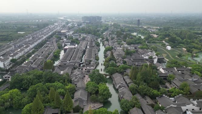 浙江乌镇5A景区航拍