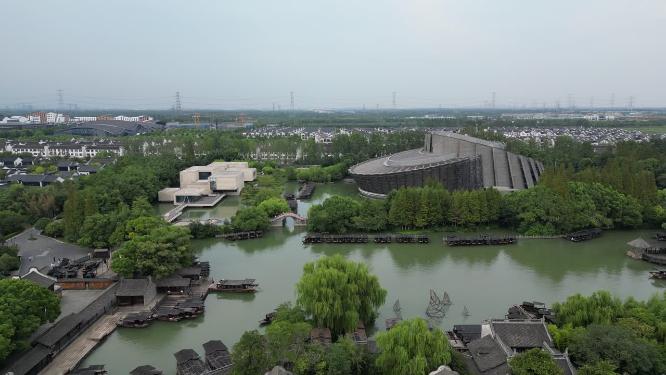 浙江乌镇5A景区航拍