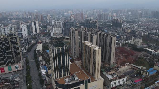 湖南怀化城市建设航拍