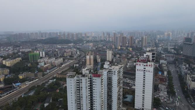 湖南怀化城市建设航拍