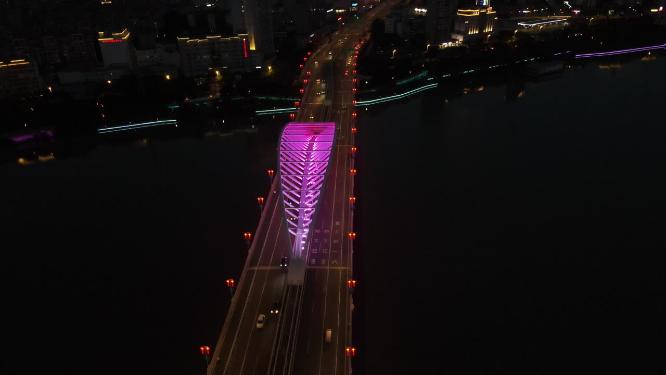 江西赣州城市夜景航拍