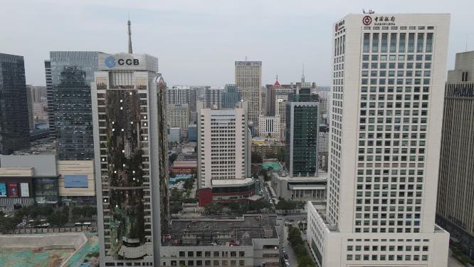河北石家庄城市建设航拍