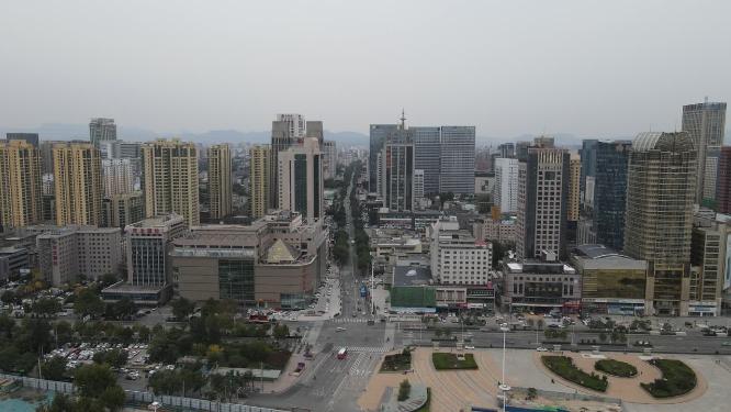 河南郑州城市交通航拍