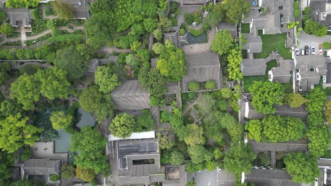 江苏苏州留园5A景区航拍