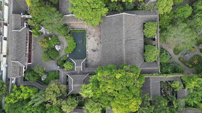 江苏苏州留园5A景区航拍