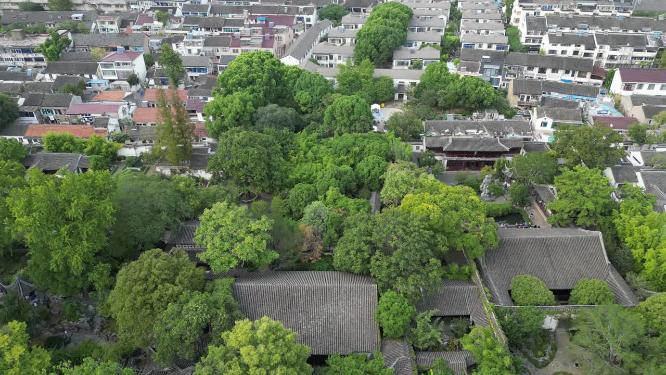 江苏苏州留园5A景区航拍