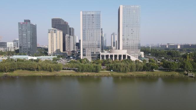 河南郑州龙子湖金融中心航拍