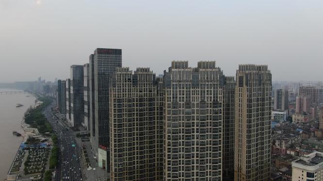 湖南长沙城市建设航拍