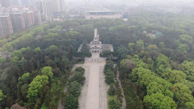 湖南长沙烈士公园航拍