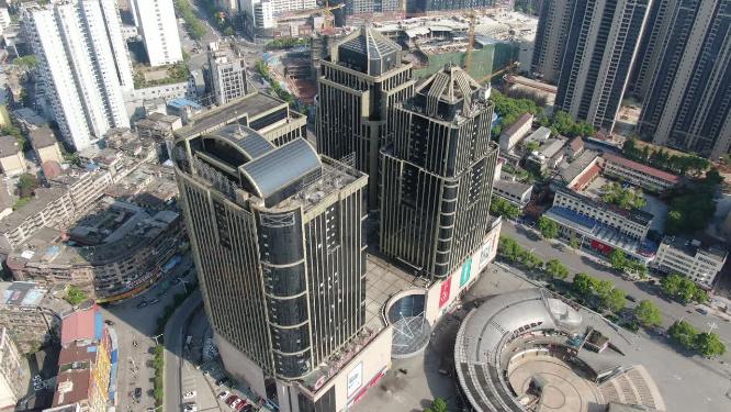 城市商业广场航拍