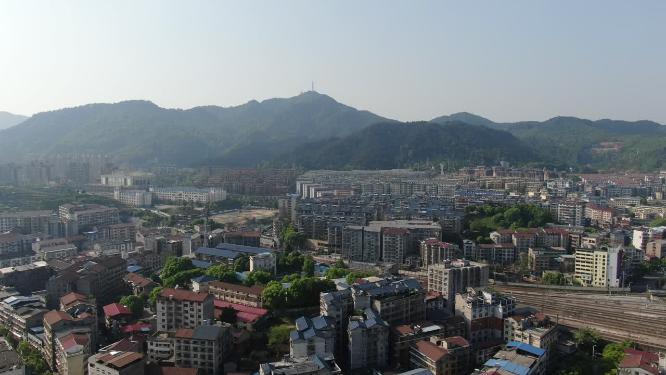 湖南怀化城市交通航拍