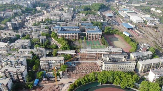 湖南怀化城市交通航拍