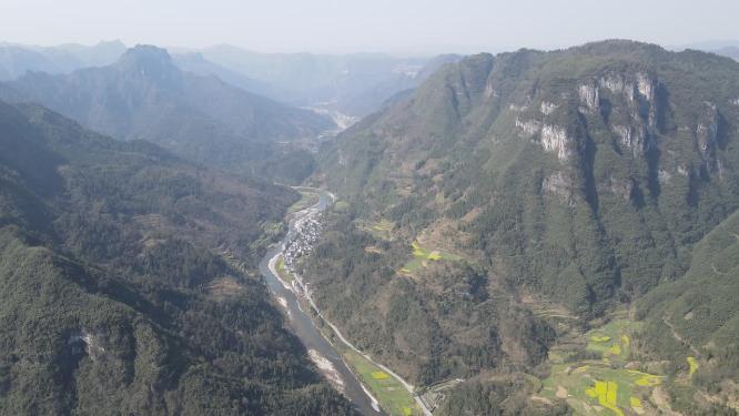 湖南湘西矮寨奇观5A景区航拍