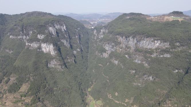 湖南湘西矮寨奇观5A景区航拍