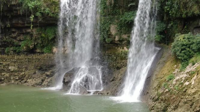 湖南湘西芙蓉镇著名旅游景点航拍