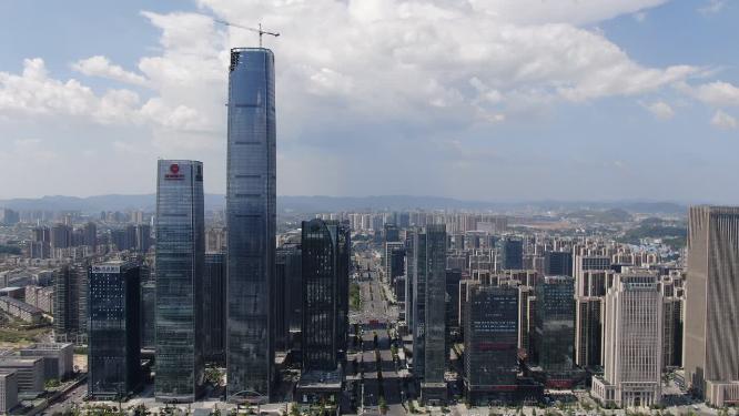 城市航拍贵阳金融城经济开发区