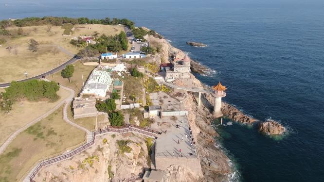 大海礁石海浪沙滩渔船青岛小麦岛