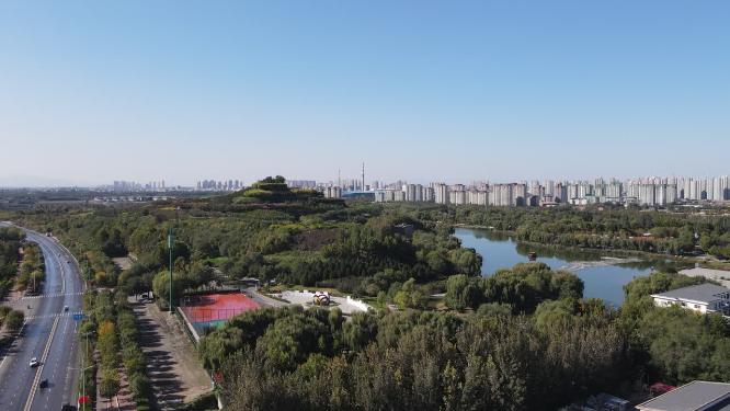 河北石家庄城市风光航拍