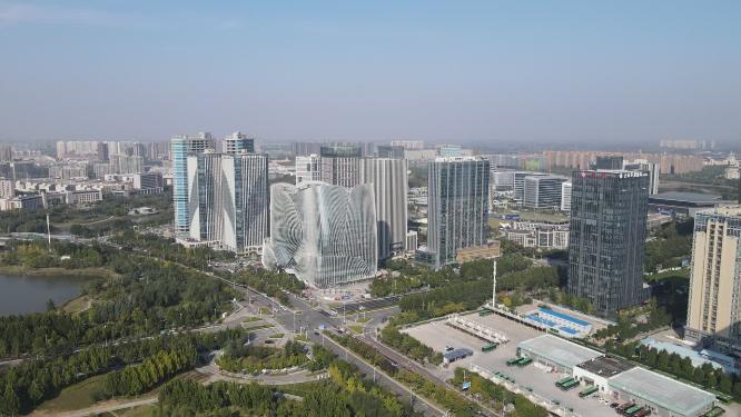 河南郑州龙子湖金融中心航拍
