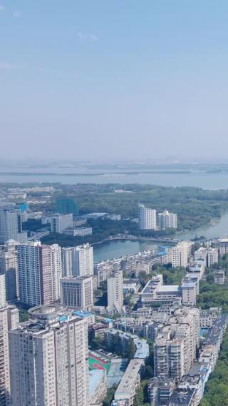 城市航拍密集高楼建筑