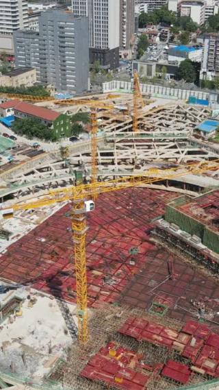 城市建设工地施工现场航拍