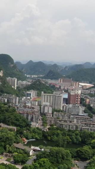广西柳州城市风光航拍