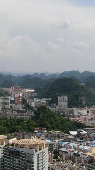 广西柳州城市风光航拍