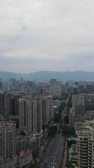 福建福州闽江高楼建筑航拍