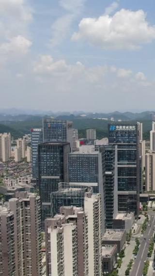 城市航拍贵阳金融城经济开发区