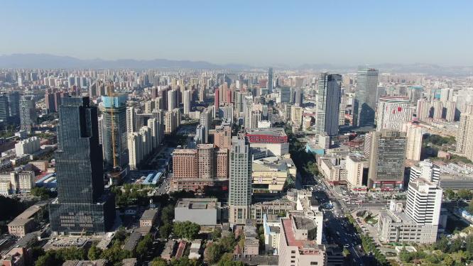 江苏南京城市风光高楼建筑航拍