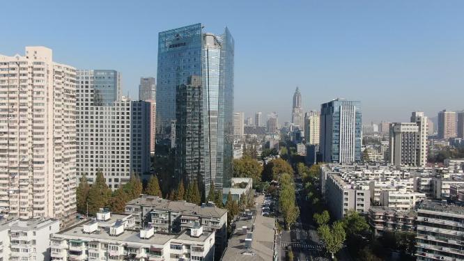 江苏南京城市风光高楼建筑航拍