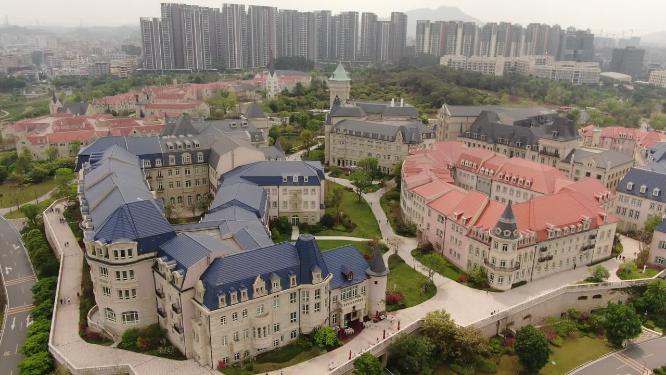 广东东莞华为欧洲小镇航拍