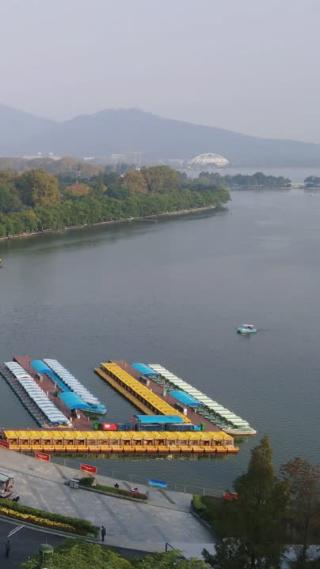 航拍南京玄武湖4A景区