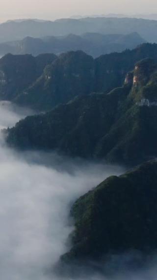 湖南湘西矮寨奇观5A景区航拍