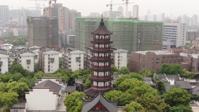 江西南昌绳经塔古建筑航拍