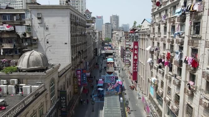 江西南昌胜利路步行街航拍