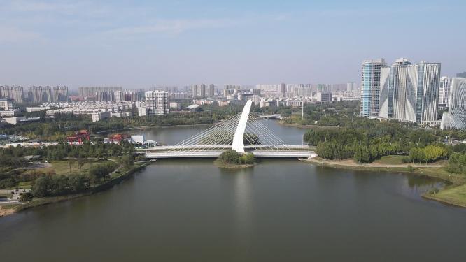 河南郑州龙子湖金融中心航拍