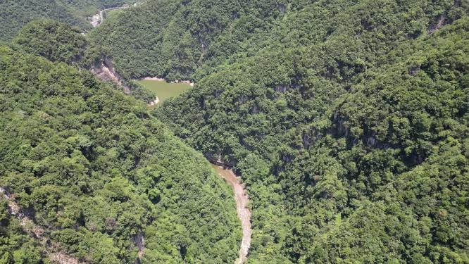 湖北神农架野人谷4A景区航拍
