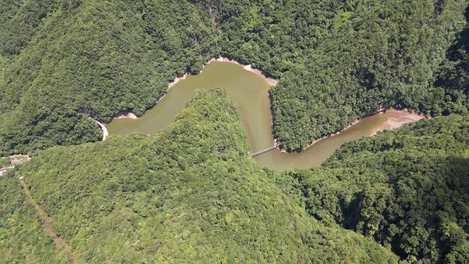 湖北神农架野人谷4A景区航拍