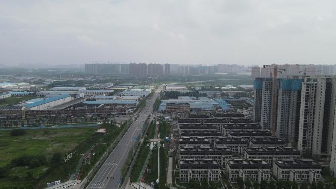 湖北荆州城市风光航拍