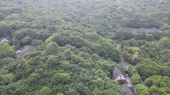 湖南长沙岳麓山风景区航拍