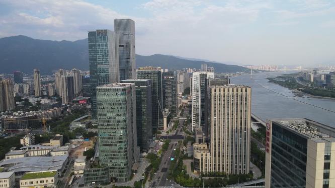福建福州金融中心商务建筑航拍