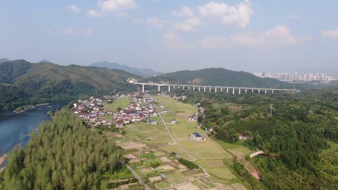 美丽乡村农田农业种植航拍