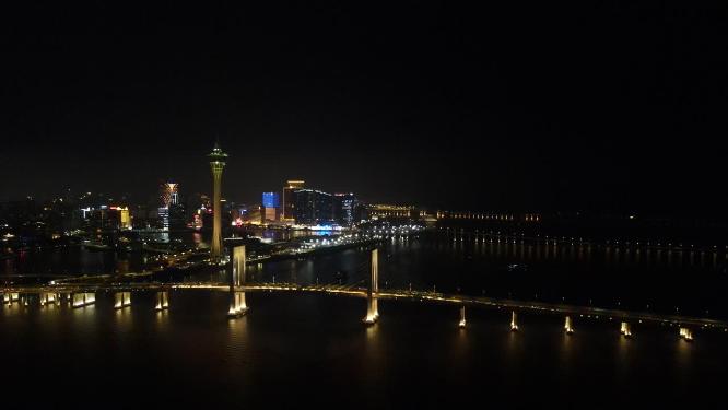 中国澳门城市风光航拍