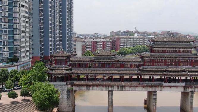 少数民族特色建筑航拍
